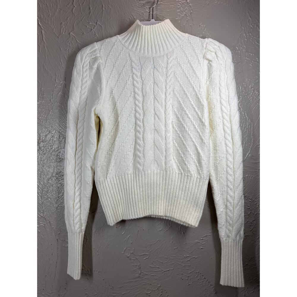 Loft Womens‎ Turtleneck Cotton Blend Cable Knit Fisherman Sweater Size XS NWT